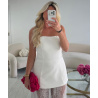 Ensemble bustier/jupe longue dentelle blanche - DRESS DESIREE