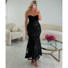 Black floral mermaid dress - DRESS DESIREE