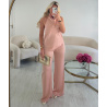 Old pink satin backless set