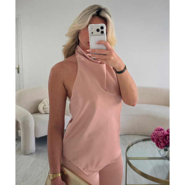 Ensemble rose dos nu satin - DRESS DESIREE