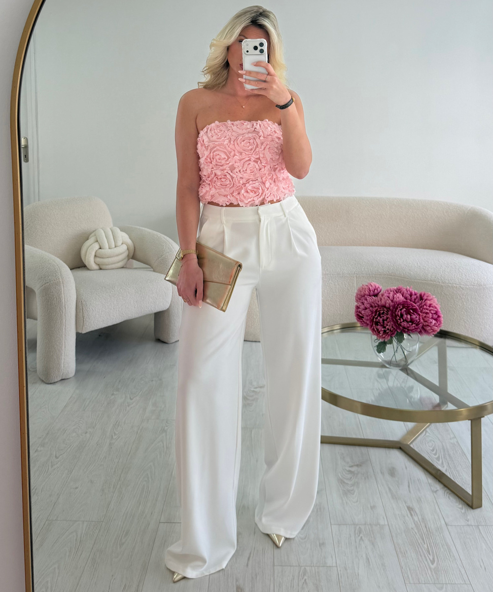 Pantalon large extra long blanc - DRESS DESIREE
