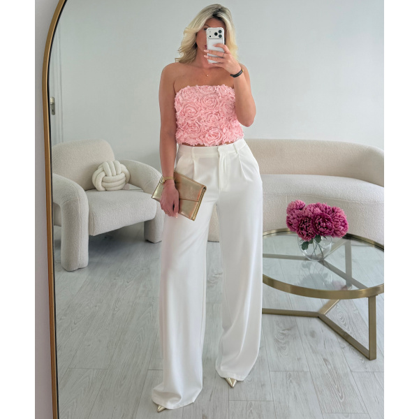 Pantalon large extra long blanc - DRESS DESIREE