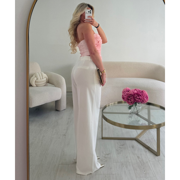 Pantalon large extra long blanc - DRESS DESIREE
