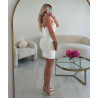 Robe col bustier drapé blanche - DRESS DESIREE