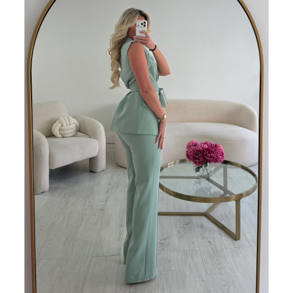 Pantalon couture taille vert d'eau - DRESS DESIREE