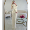 Pantalon large extra long crème - DRESS DESIREE