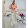 Extra-extra-long wide-leg cream trousers - DRESS DESIREE