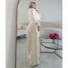 Pantalon large crème  - DRESS DESIREE