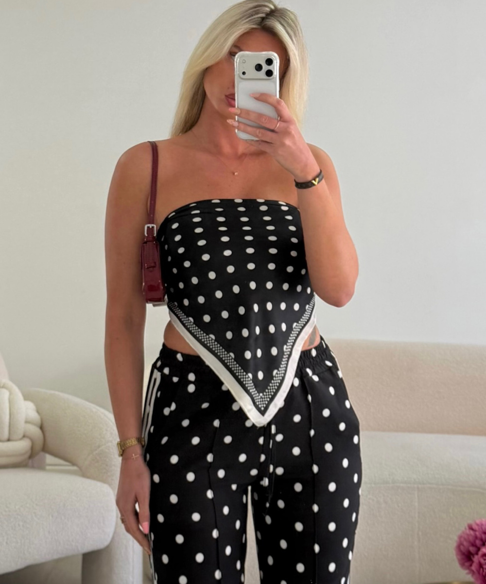Foulard motifs pois blanc - DRESS DESIREE