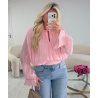 Shiny pink iridescent blouse - DRESS DESIREE