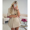Jupe short doublé beige clair - DRESS DESIREE