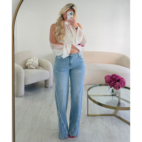 Jeans double couture bleu - DRESS DESIREE