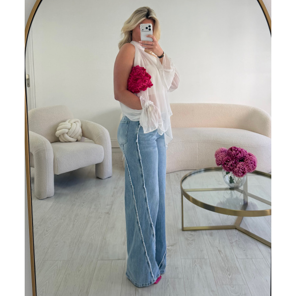 Blue double-stitched jeans - DRESS DESIREE