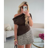 Jupe short léopard denim - DRESS DESIREE