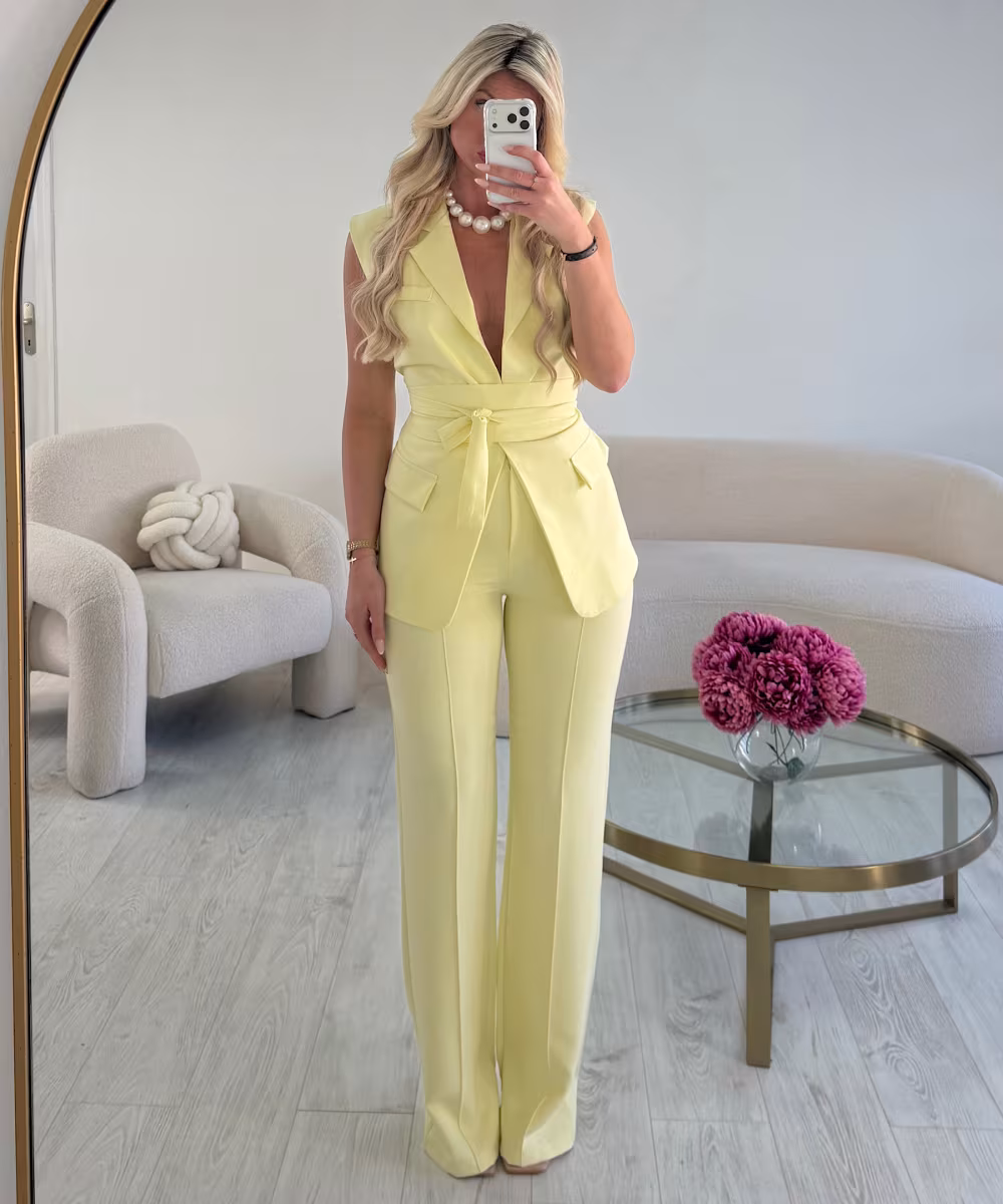 Pantalon couture taille citron DRESS DESIREE