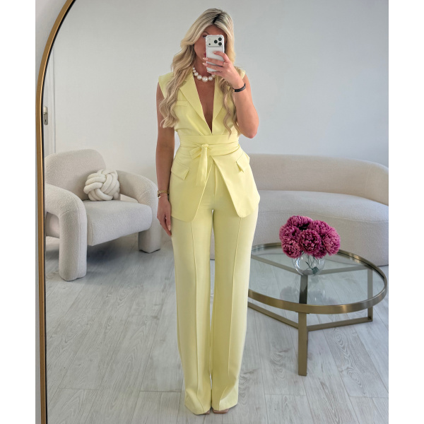 Pantalon couture taille citron DRESS DESIREE