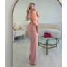 Blazer cintré old pink sans manches- DRESS DESIREE