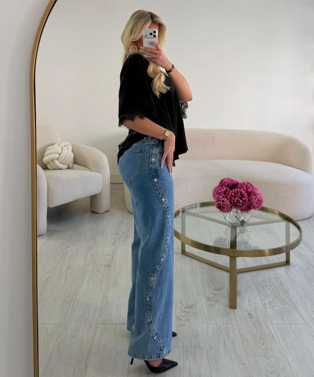 Standard zigzag studded jeans