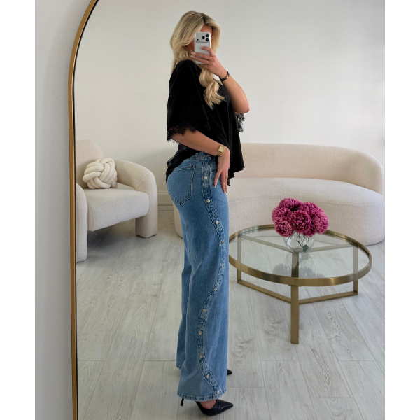 Standard zigzag studded jeans - DRESS DESIREE