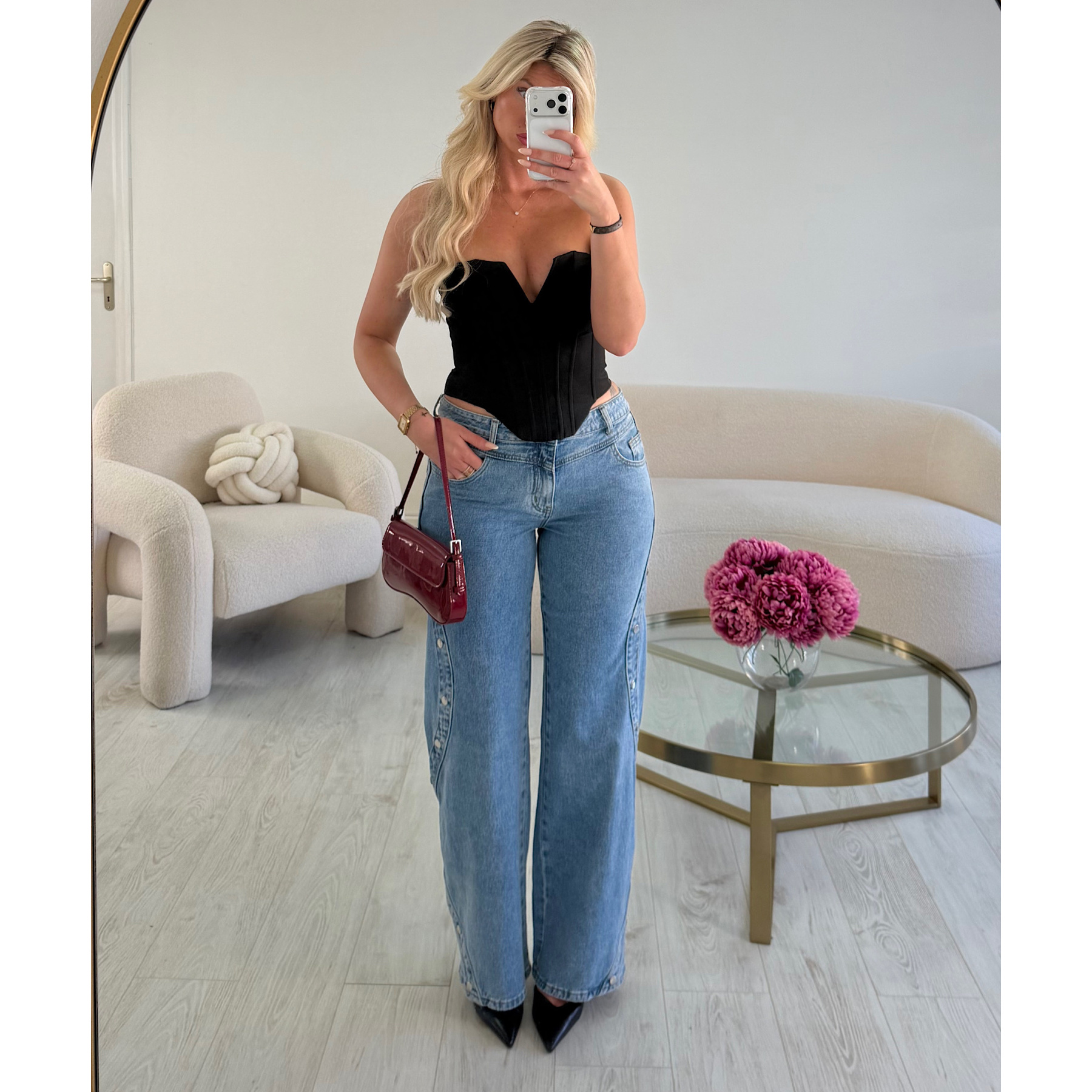 Jeans standrad zig zag clouté - DRESS DESIREE