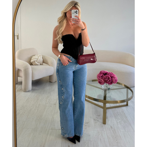Standard zigzag studded jeans - DRESS DESIREE