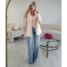 Blazer oversize dos échancré rose pastel - DRESS DESIREE