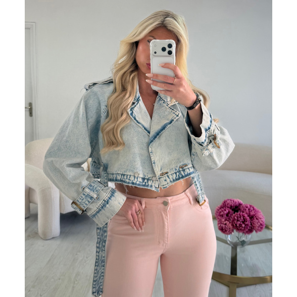 Trench court denim bleu - DRESS DESIREE