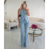 Jeans flare extra long bleu clair - DRESS DESIREE
