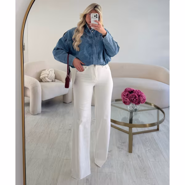 Jeans extra long blanc - DRESS DESIREE