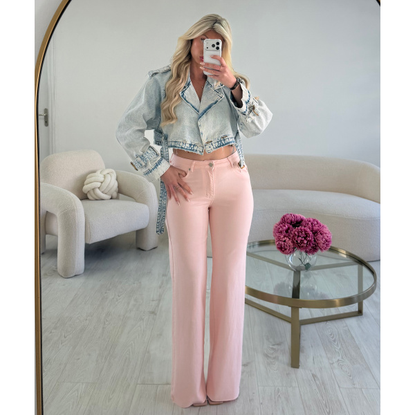 Jeans extra long rose pastel - DRESS DESIREE