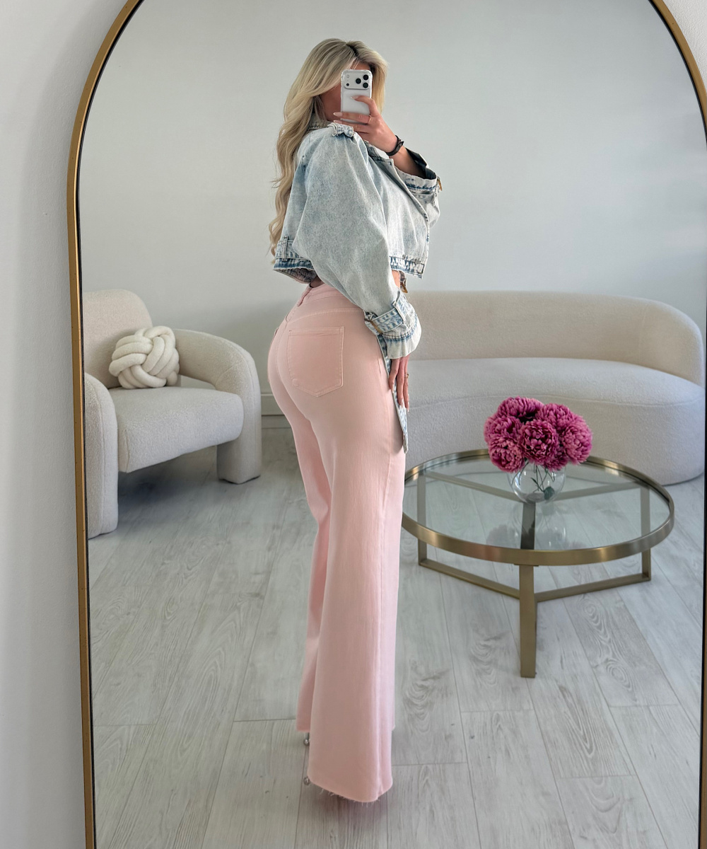 Tall pink jeans