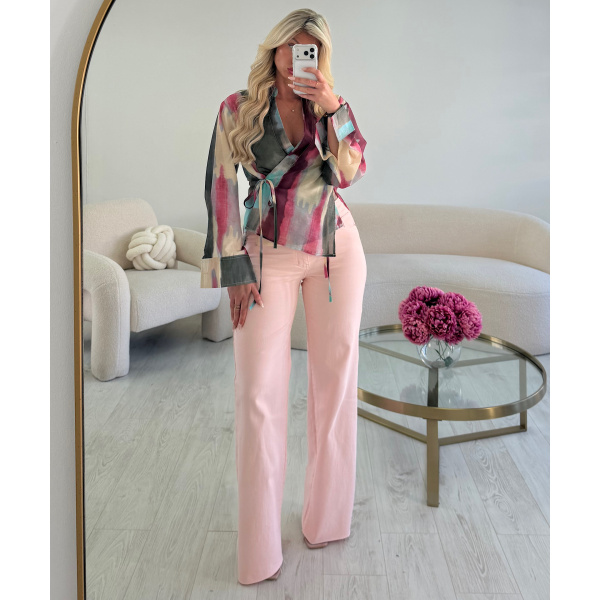 Jeans extra long rose pastel - DRESS DESIREE