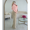 Jeans extra long taupe chiné - DRESS DESIREE