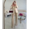 Jeans extra long taupe chiné - DRESS DESIREE