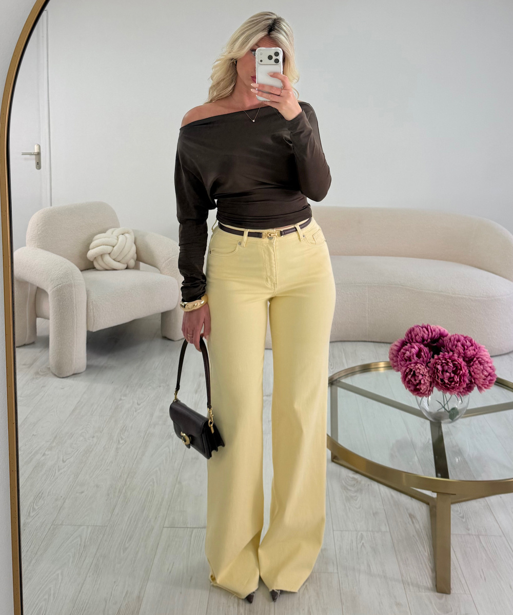 Extra extra long yellow jeans - DRESS DESIREE