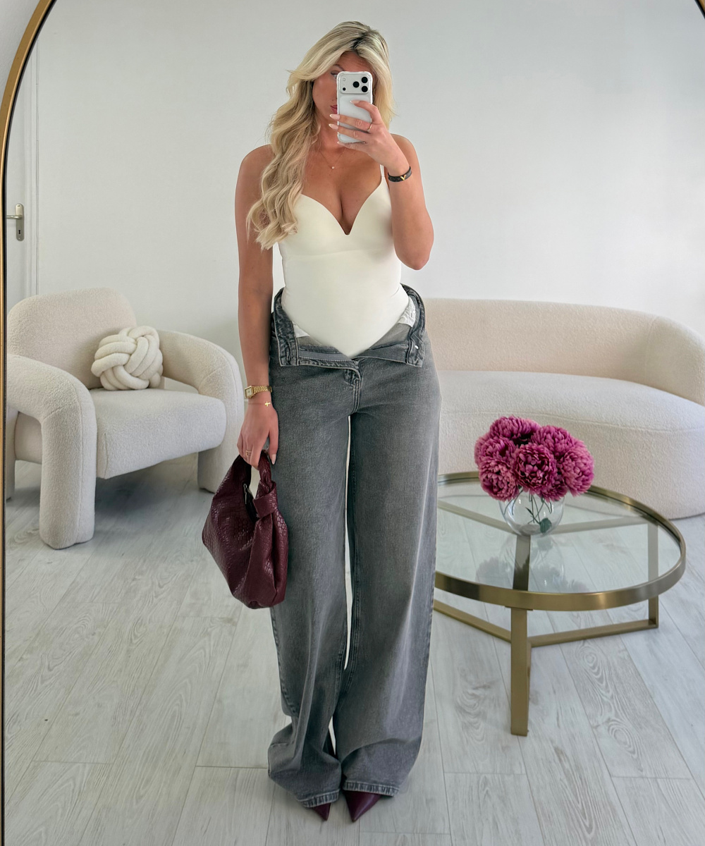 Jeans baggy extra long gris - DRESS DESIREE