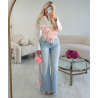 Jeans gaufré standard bleu clair - DRESS DESIREE