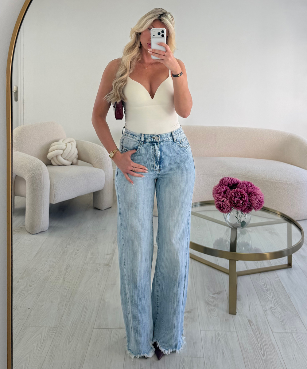 Standard light blue embossed jeans