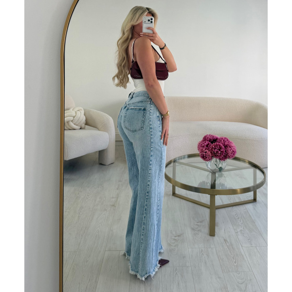 Standard light blue embossed jeans