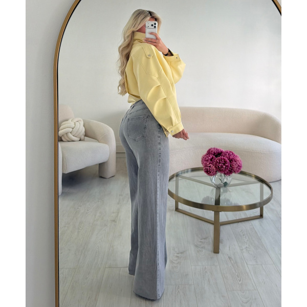 Veste simili col montant jaune pastel - DRESS DESIREE