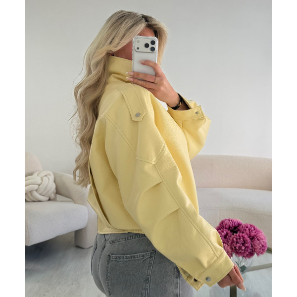 Veste simili col montant jaune pastel - DRESS DESIREE