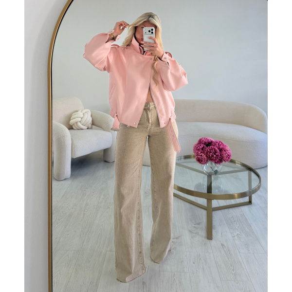 Veste simili col montant rose pastel - DRESS DESIREE