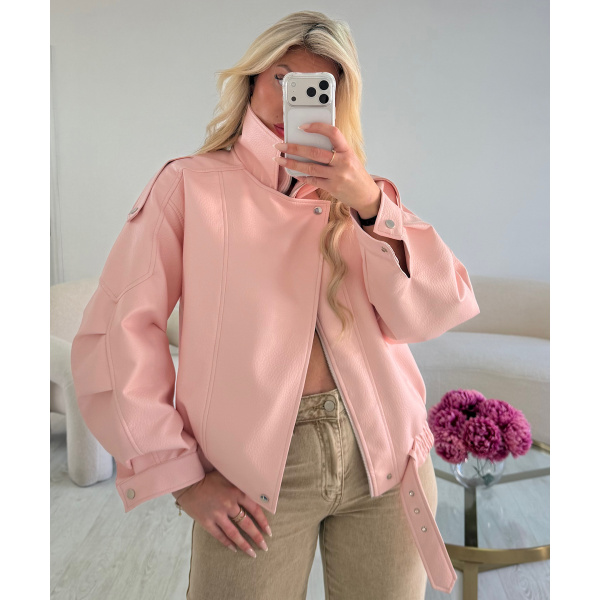 Veste simili col montant rose pastel - DRESS DESIREE