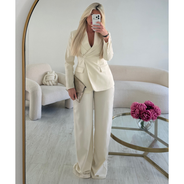 Blazer cintré épais crème - DRESS DESIREE