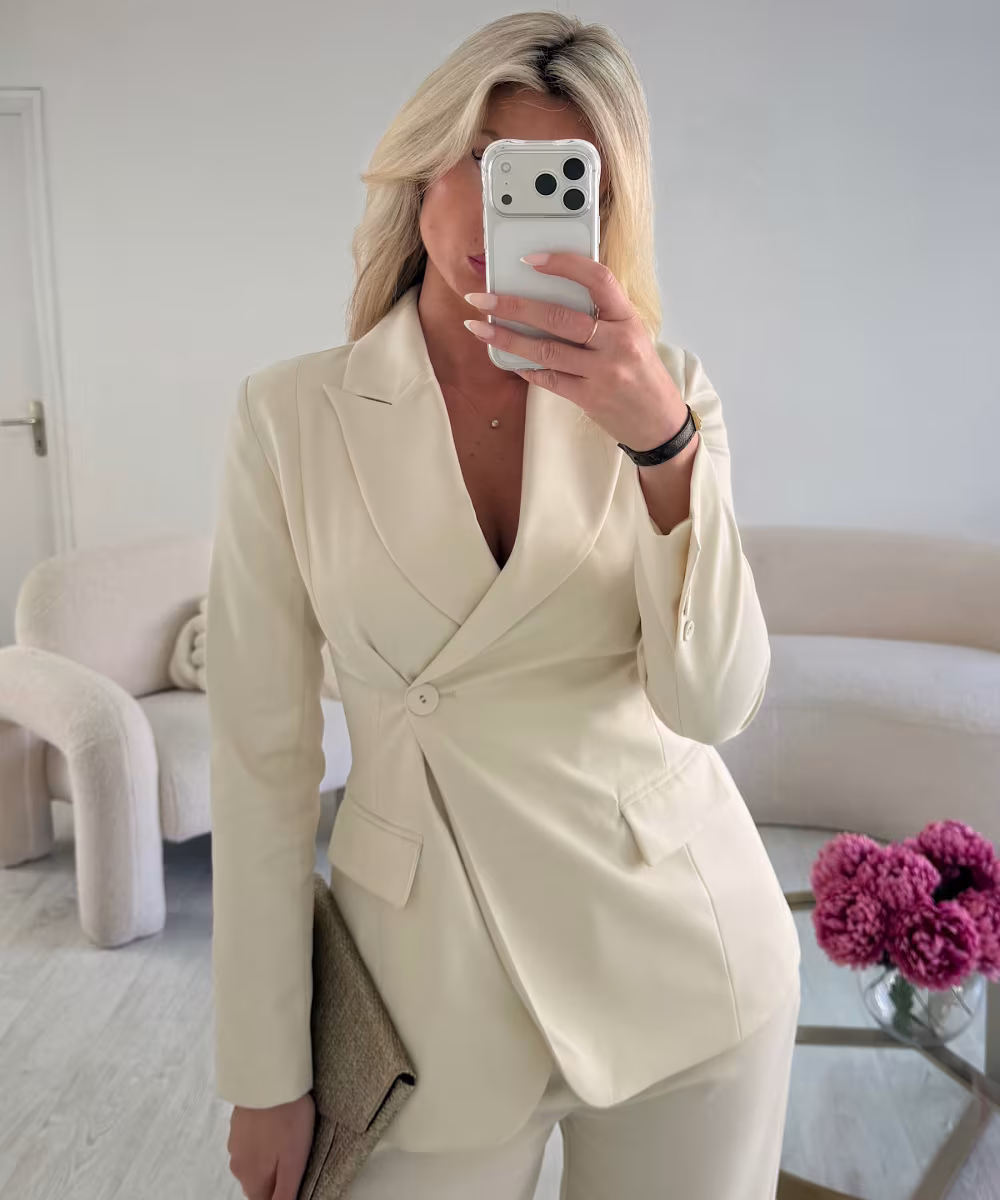 Blazer cintré épais crème - DRESS DESIREE