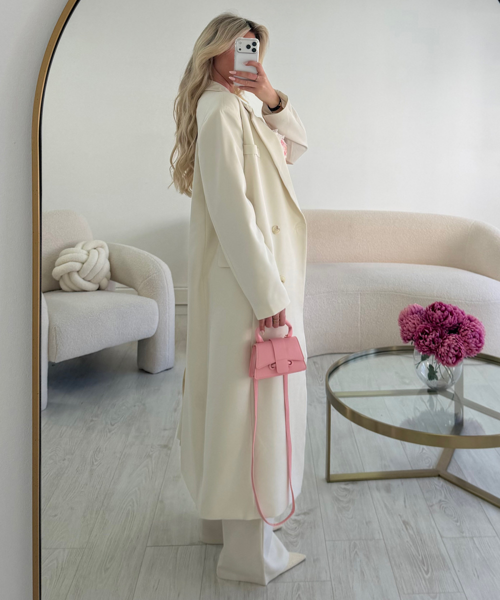 Long creamy blazer