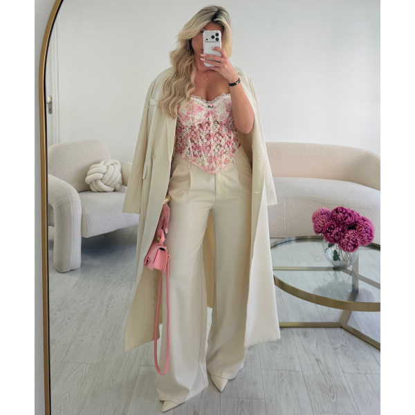 Blazer long creamy - DRESS DESIREE