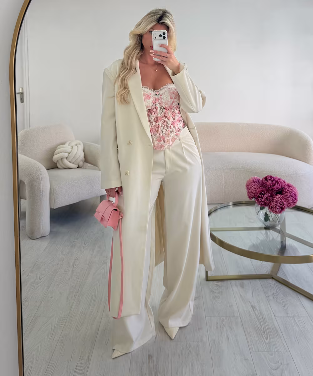 Blazer long creamy - DRESS DESIREE