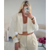 Blazer court épais blanc - DRESS DESIREE