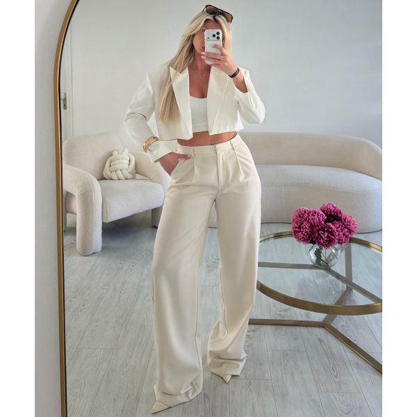 Blazer court épais blanc - DRESS DESIREE